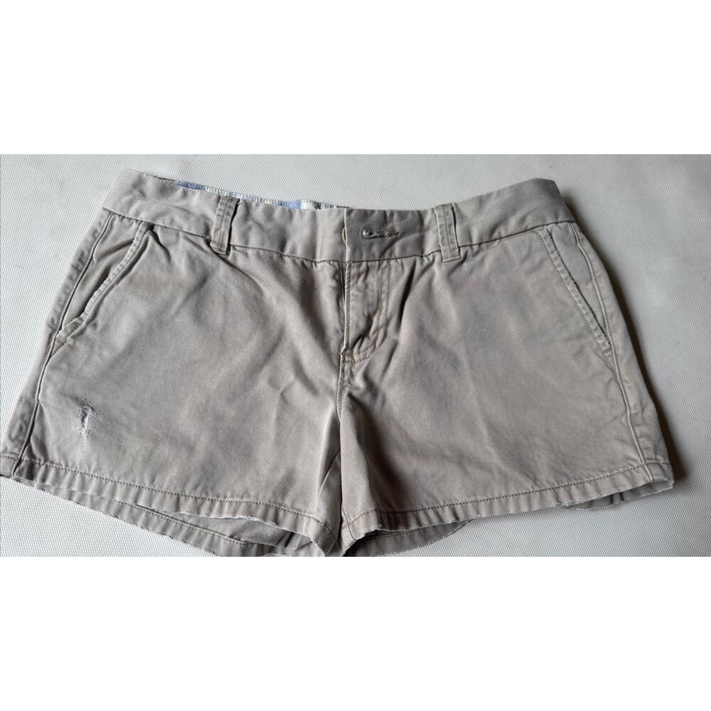 Old Navy Shorts Women's 4 Distressed Low Rise Flat Front Casual Cotton Blend